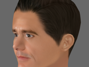 Jim Carrey Head - Low poly head for game 3D 모델
