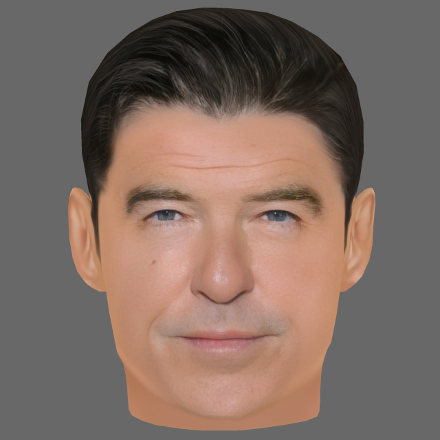 Pierce Brosnan Head - Low poly head for game 3D Модель .c4d .max .obj .3ds .fbx .stl .blend 