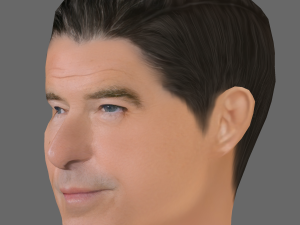 Pierce Brosnan Head - Low poly head for game 3D Модель