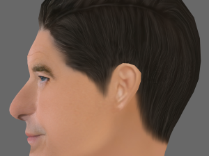 Pierce Brosnan Head - Low poly head for game 3D Модель