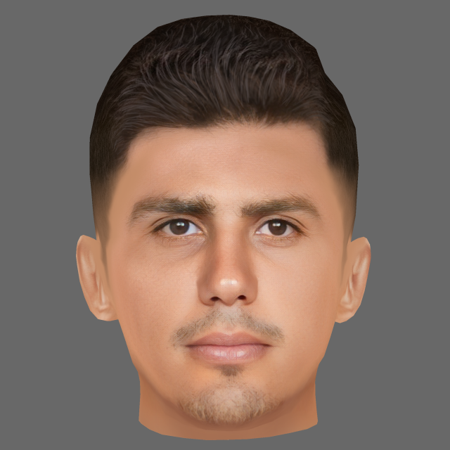 Rodrigo Hernandez Cascante Head - Low poly head for game 3D Model .c4d .max .obj .3ds .fbx .stl .blend 