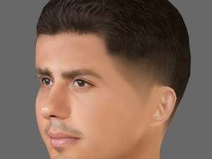 Rodrigo Hernandez Cascante Head - Low poly head for game 3D Model