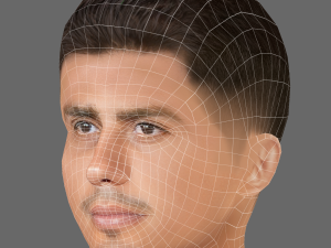 Rodrigo Hernandez Cascante Head - Low poly head for game 3D Model