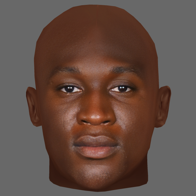 Romelu Lukaku Head - Low poly head for game 3D मॉडल .c4d .max .obj .3ds .fbx .stl .blend 