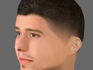 Rben Dias Head - Low poly head for game 3D मॉडल