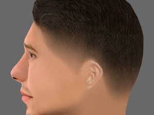 Rben Dias Head - Low poly head for game 3D मॉडल