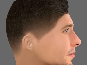 Rben Dias Head - Low poly head for game 3D मॉडल
