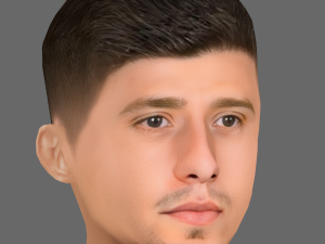 Rben Dias Head - Low poly head for game 3D मॉडल