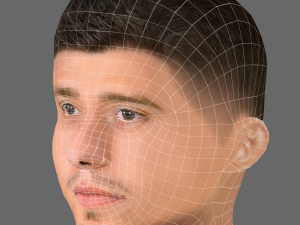 Rben Dias Head - Low poly head for game 3D मॉडल