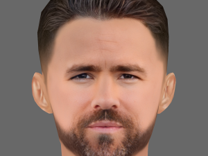 Ryan Reynolds Head - Low poly head for game 3D Model