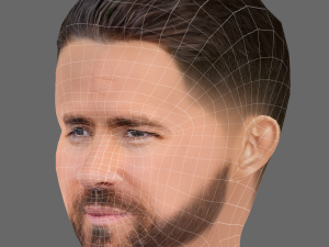 Ryan Reynolds Head - Low poly head for game Modelo 3D