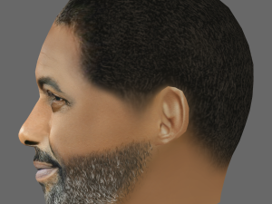 Idris Elba Head - Low poly head for game 3D Model