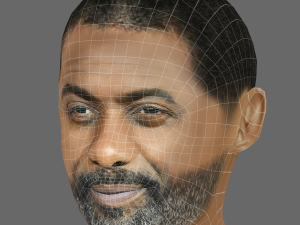 Idris Elba Head - Low poly head for game 3D Model