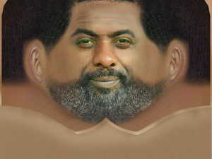 Idris Elba Head - Low poly head for game 3D Model
