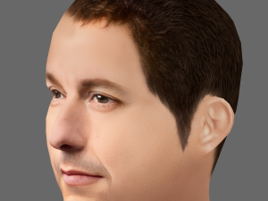 Adam Sandler Head - Low poly head for game Model 3D