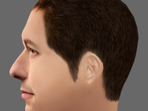 Adam Sandler Head - Low poly head for game Model 3D