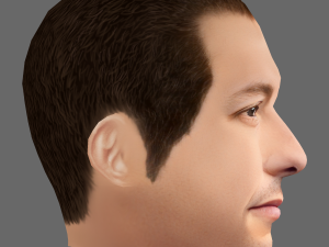 Adam Sandler Head - Low poly head for game Model 3D