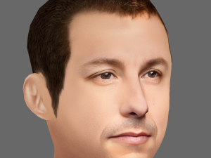 Adam Sandler Head - Low poly head for game Model 3D