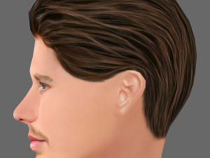 Austin Butler Head - Low poly head for game 3D-Modell