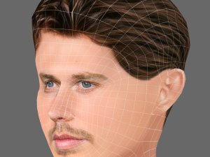 Austin Butler Head - Low poly head for game 3D-Modell