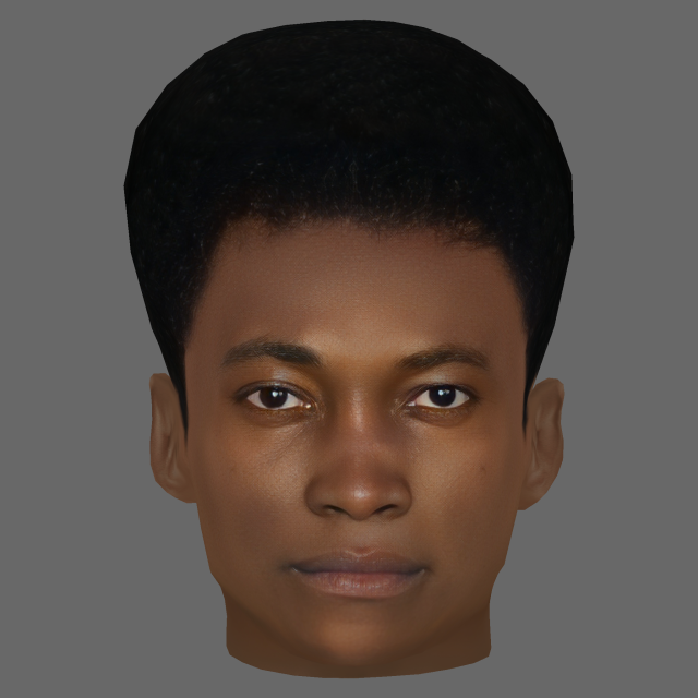 Benjamin Clementine Head - Low poly head for game 3Dモデル .c4d .max .obj .3ds .fbx .stl .blend 