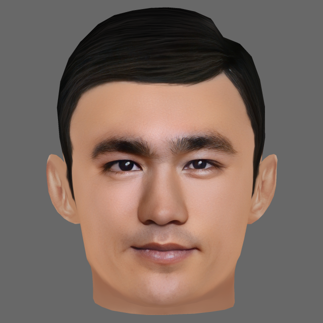 Bruce Lee Head - Low poly head for game Model 3D .c4d .max .obj .3ds .fbx .stl .blend 