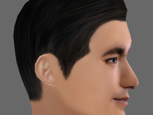 Bruce Lee Head - Low poly head for game Model 3D