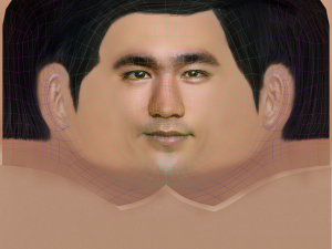 Bruce Lee Head - Low poly head for game Model 3D