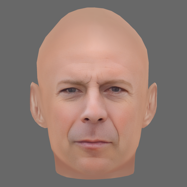 Bruce Willis Head - Low poly head for game Model 3D .c4d .max .obj .3ds .fbx .stl .blend 