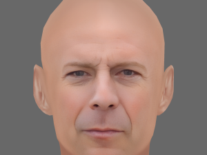 Bruce Willis Head - Low poly head for game 3Dモデル