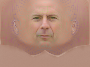 Bruce Willis Head - Low poly head for game Model 3D