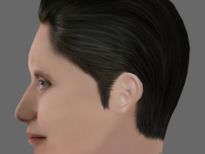 Christopher Walken Head - Low poly head for game 3D Model