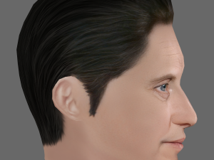 Christopher Walken Head - Low poly head for game 3D Model