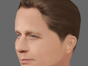Daniel Craig Head - Low poly head for game Modèle 3D