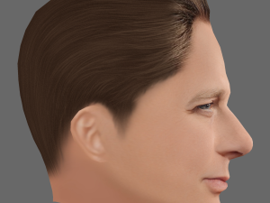 Daniel Craig Head - Low poly head for game Modèle 3D