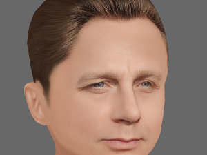 Daniel Craig Head - Low poly head for game Modèle 3D
