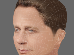 Daniel Craig Head - Low poly head for game Modèle 3D