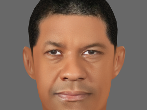 Daniel Washington Head - Low poly head for game 3D Model