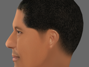 Daniel Washington Head - Low poly head for game Model 3D