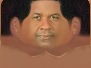 Daniel Washington Head - Low poly head for game Model 3D
