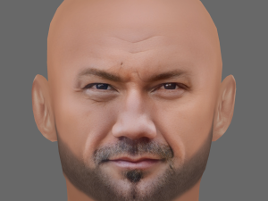Dave Bautista Head - Low poly head for game 3D Model