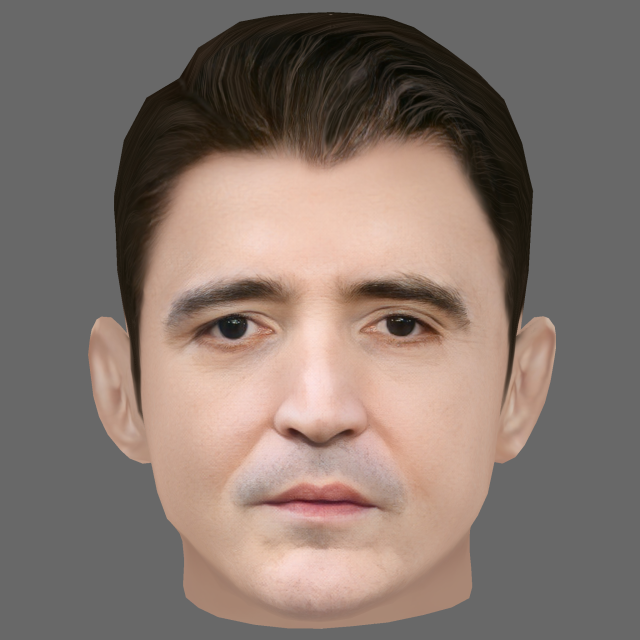 David Dastmalchian Head - Low poly head for game 3D Model .c4d .max .obj .3ds .fbx .stl .blend 