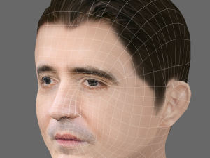 David Dastmalchian Head - Low poly head for game 3D Model