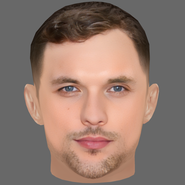 Ed Skrein Head - Low poly head for game Model 3D .c4d .max .obj .3ds .fbx .stl .blend 