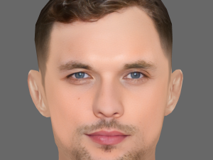 Ed Skrein Head - Low poly head for game 3D 模型