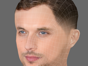 Ed Skrein Head - Low poly head for game Model 3D