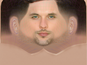 Ed Skrein Head - Low poly head for game Model 3D