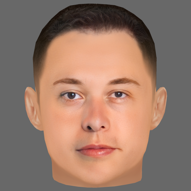 Elon Musk Head - Low poly head for game 3D Модель .c4d .max .obj .3ds .fbx .stl .blend 