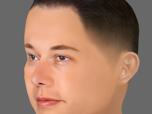 Elon Musk Head - Low poly head for game 3D Модель