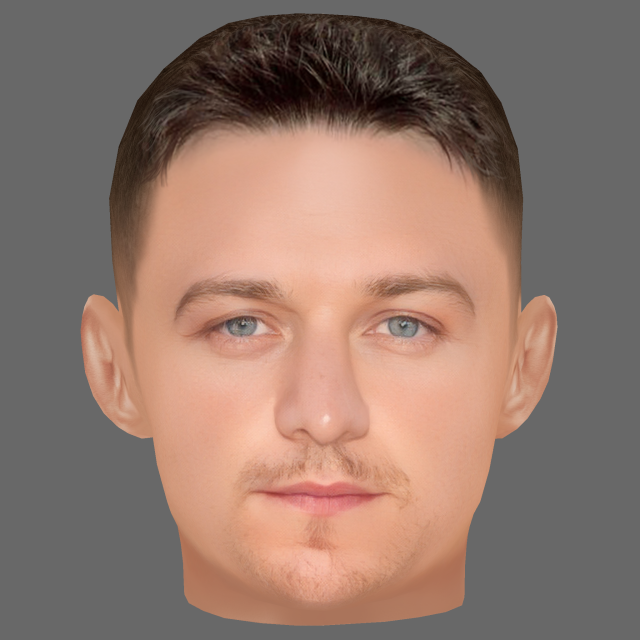 James McAvoy Head - Low poly head for game 3D 모델 .c4d .max .obj .3ds .fbx .stl .blend 